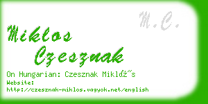 miklos czesznak business card